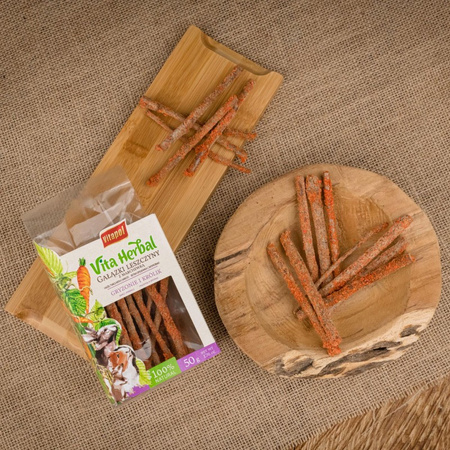 Vitapol Herbal dla gryzoni i królika gałązki leszczyny z marchewką 50 g