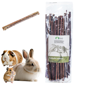 TIVO Naturalny Gryzak dla gryzoni i królika Gałązki Jabłoni XXL 400g